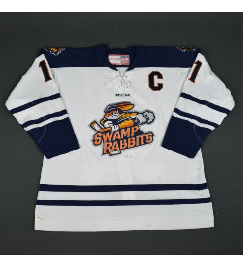 Custom ECHL 2016 Greenville Swamp Rabbits 11 Bretton Cameron Home Hockey Jersey White